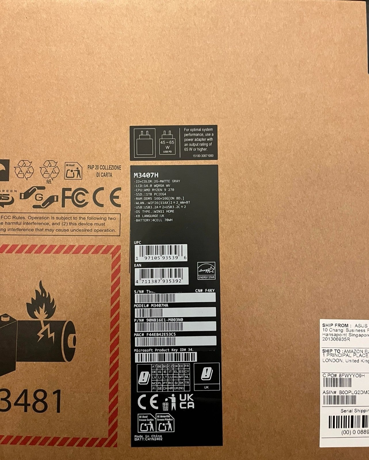 ASUS Vivobook S14 M3407HA 14" 2.5K Laptop - AMD Ryzen AI 9 270 (32GB, 1TB SSD)