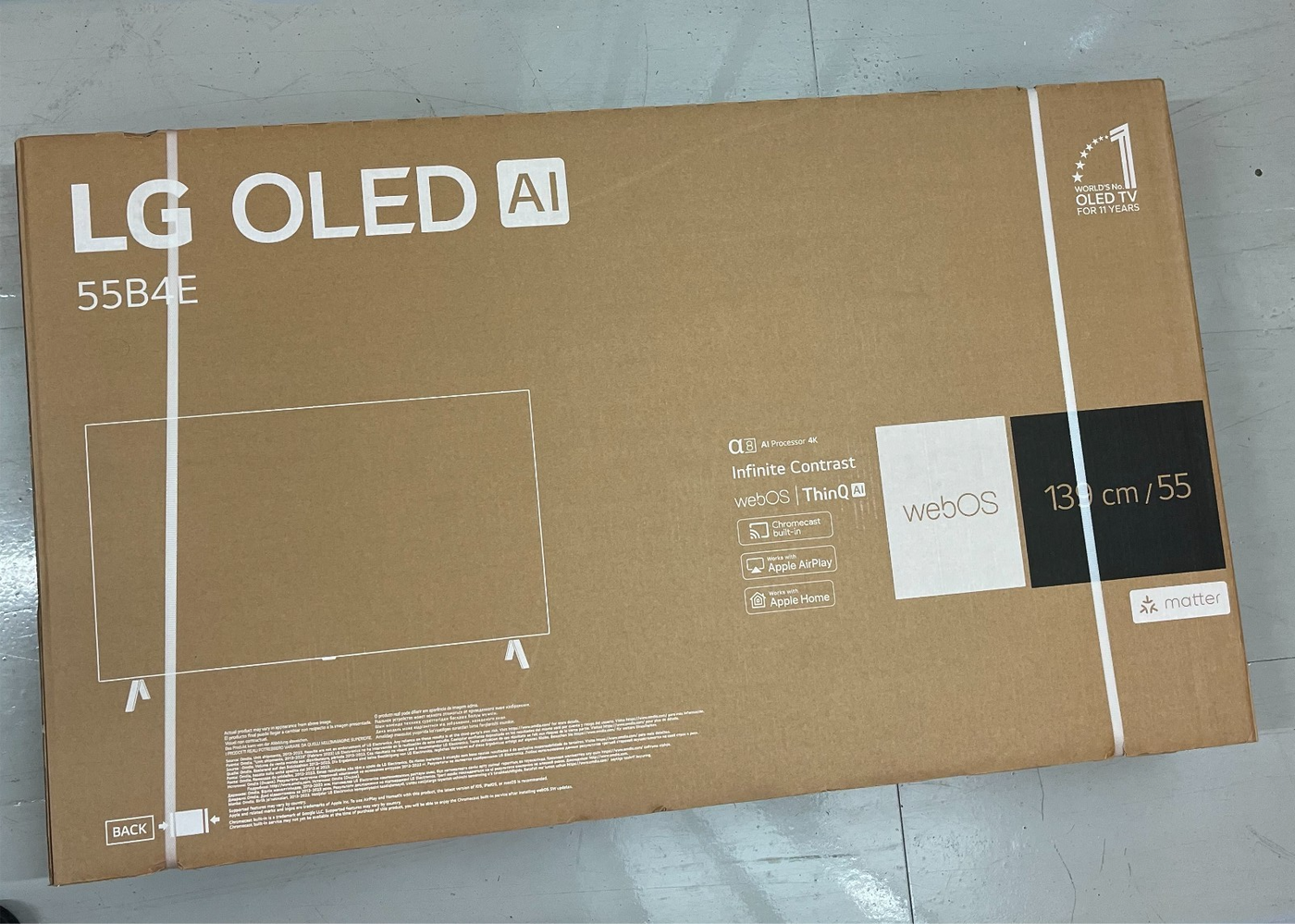 LG OLED55B4ELA 55 inch OLED AI B4 4K Smart TV α8 4K AI Processor - New&sealed