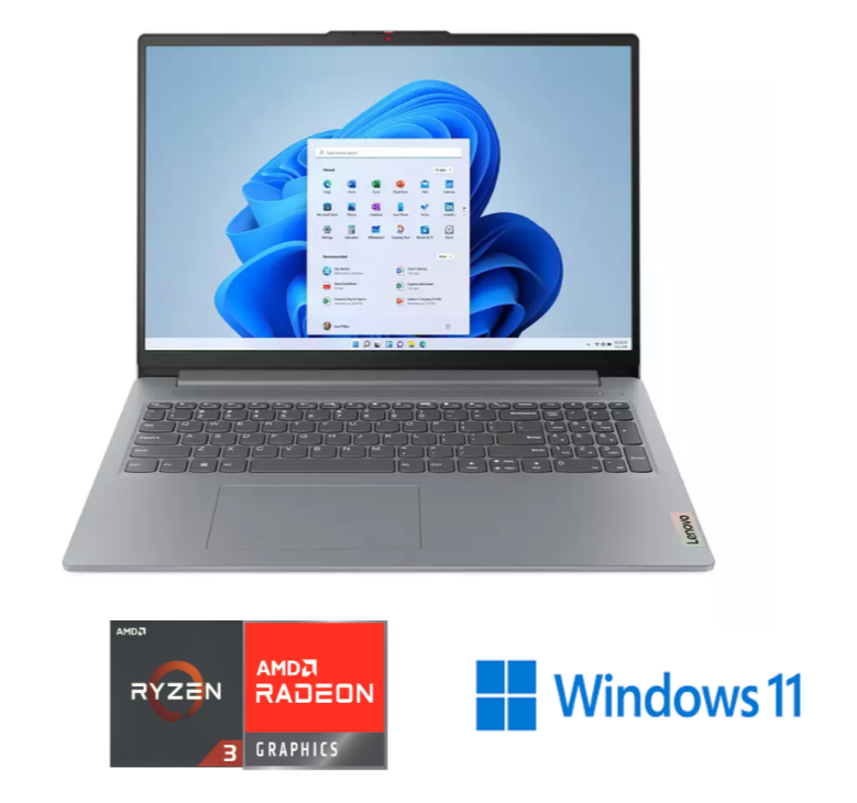 Lenovo IdeaPad Slim 3 15.6" Laptop AMD Ryzen 3 8GB RAM 256GB SSD W11 82XQ00QJ