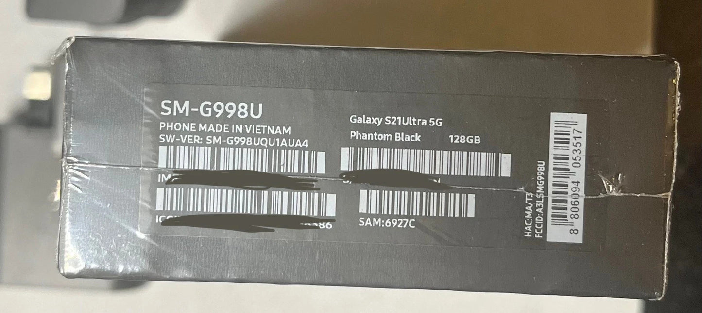 Samsung Galaxy S21 Ultra 5G -12GB RAM 128GB - Black - New&Sealed(unlocked)