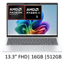 HP OmniBook 7 Aero 13" Laptop - AMD Ryzen AI 5, 16GB RAM 512GB SSD- New&Sealed