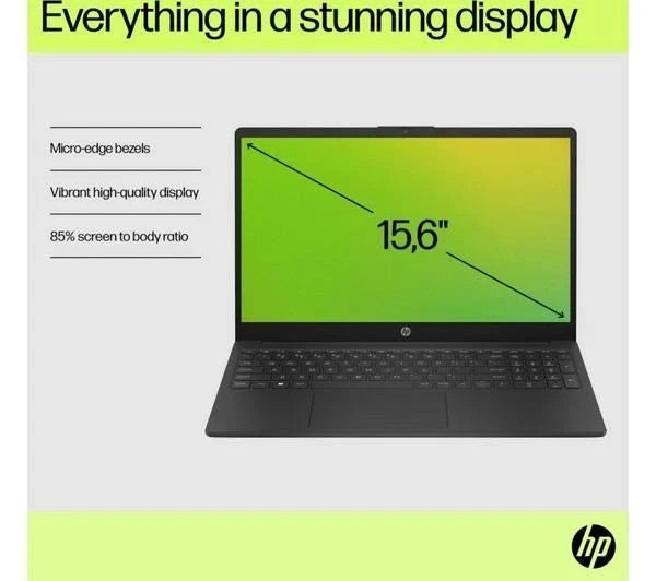 HP 15-fd0554sa 15.6" Laptop Intel Core i5, 256 GB SSD, 8GB RAM W11 Jet Black