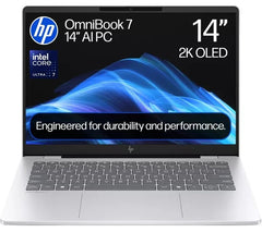 HP OmniBook 7 AI 14" OLED Laptop  Intel Core Ultra 5 16GB RAM 512 GB SSD, Silver