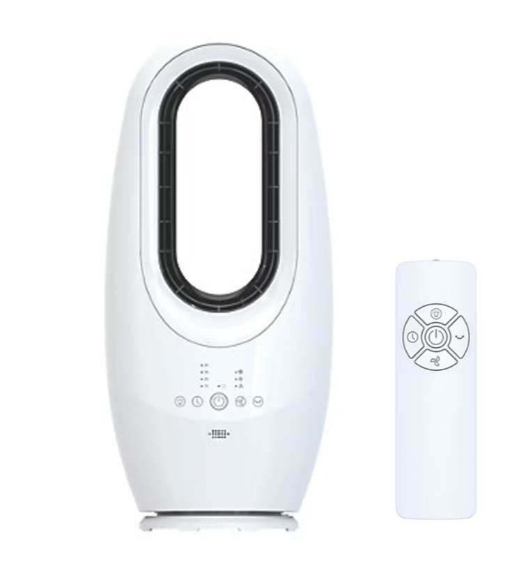 Bladeless 22-inch oscillating fan 1356m³/hr airflow, remote control & LED light