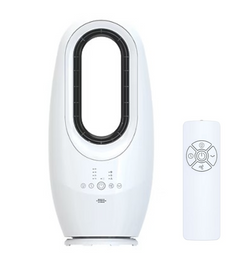 Bladeless 22-inch oscillating fan 1356m³/hr airflow, remote control & LED light