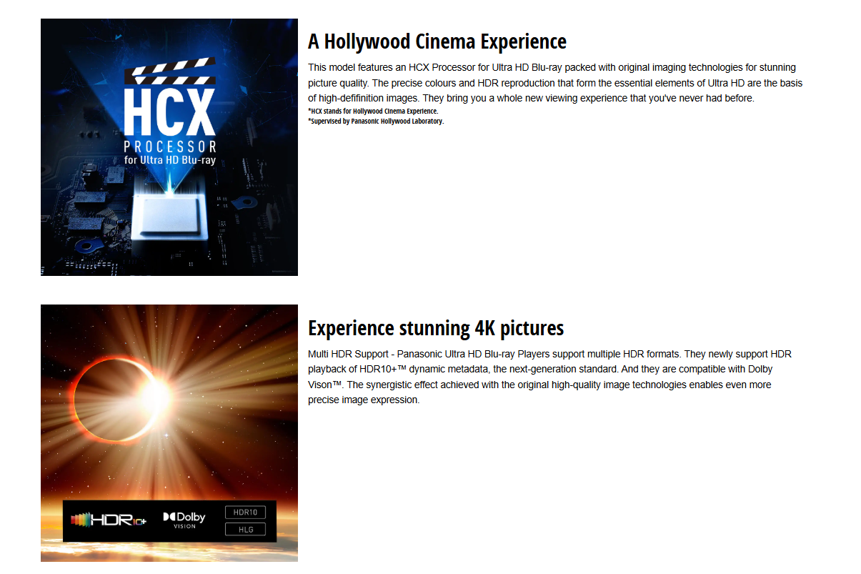 Panasonic DPUB9000EB1 Blu-ray Player 4K Ultra HD - New&Sealed