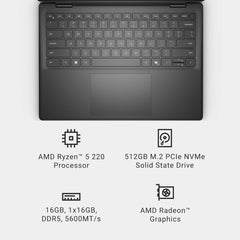 Dell 14 DC14255 14" 2K  Aluminium Laptop - AMD Ryzen 5 (16GB, 512GB ) - New