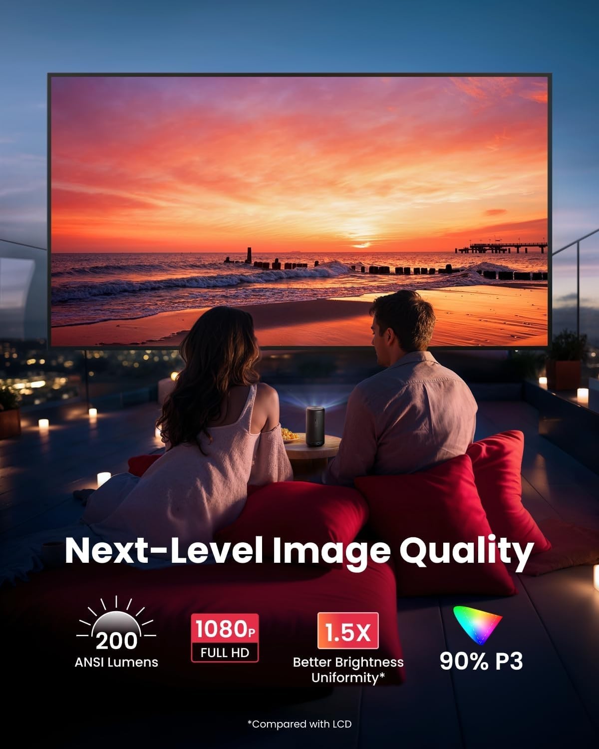 ANKER NEBULA Capsule 3 1080p Mini Projector Smart Google TV Netflix - New&Sealed