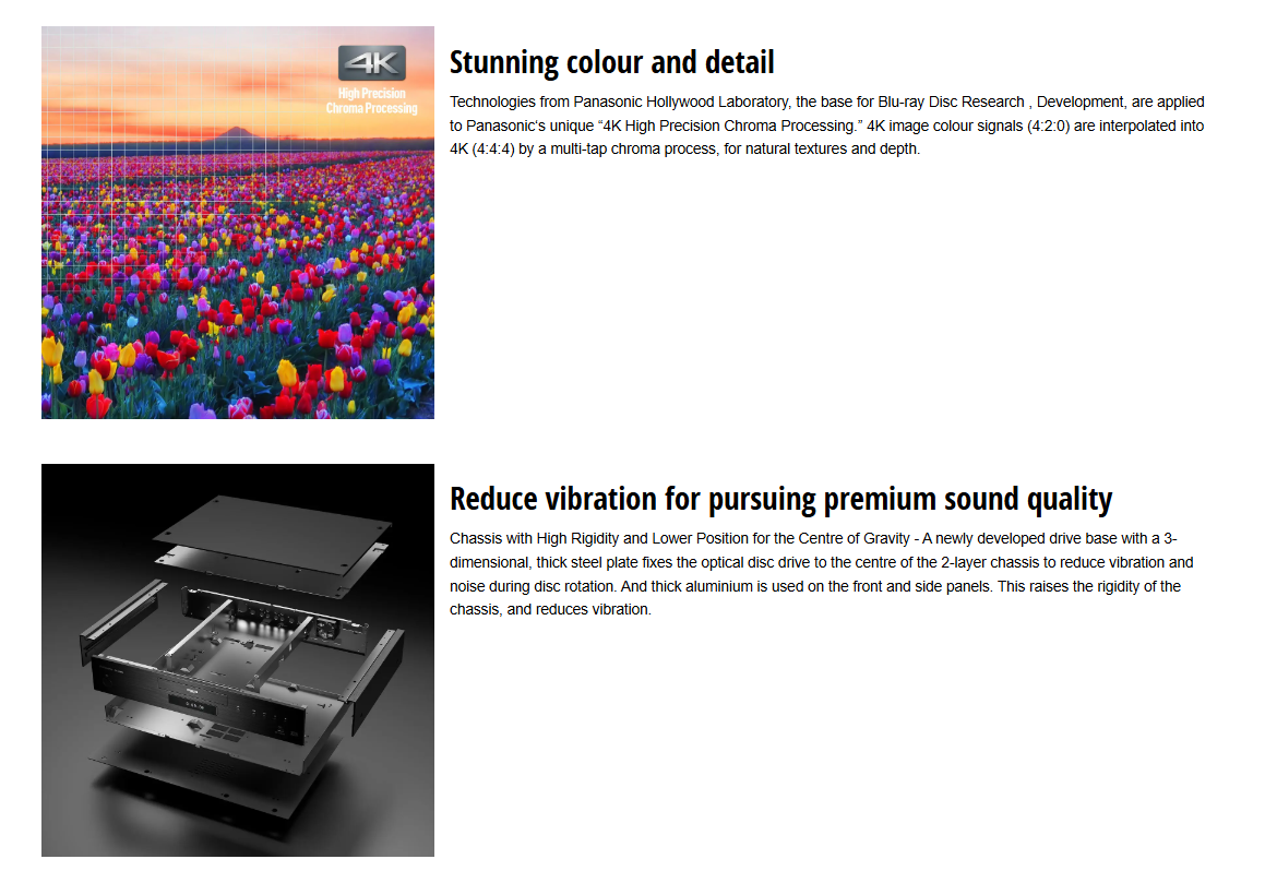 Panasonic DPUB9000EB1 Blu-ray Player 4K Ultra HD - New&Sealed