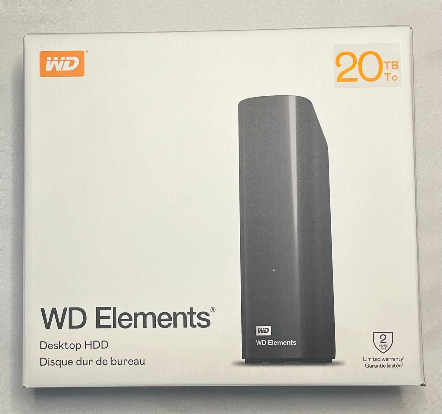 Western Digital Elements 20TB WD  - External Hard Drive (WDBWLG0200HBKEESN)