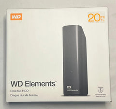 Western Digital Elements 20TB WD  - External Hard Drive (WDBWLG0200HBKEESN)