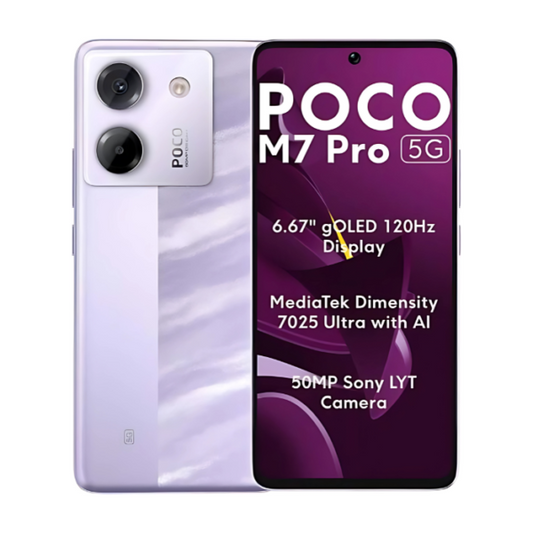 Xiaomi POCO M7 Pro 5G 12GB+256GB PURPLE Dual SIM UK MODEL Unlocked New&Sealed
