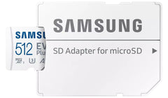 Samsung EVO Plus microSD Card 512GB 160MB/s + SD Adapter -New&sealed
