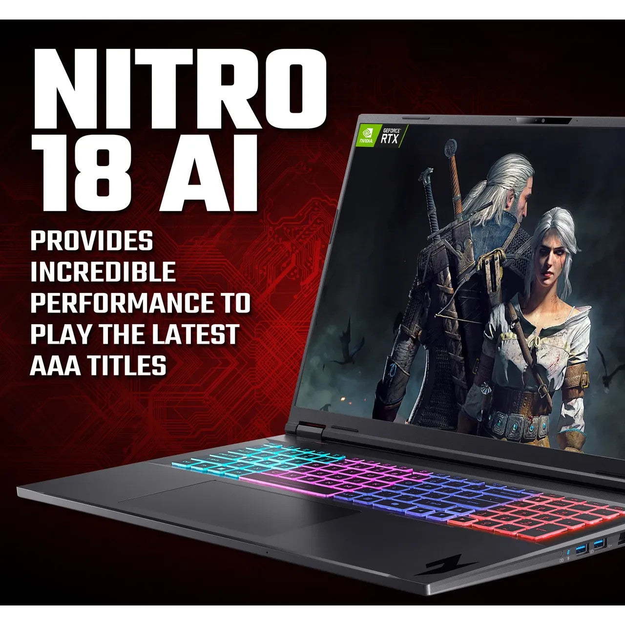Acer Nitro 18 AI AN18-61 AMD Ryzen AI 7 350 16GB RAM 1TB SSD RTX 5070Ti 18" W11H