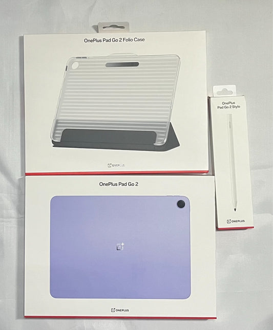 OnePlus Pad Go 2 12.1" Lavender Tablet (128GB, 8GB,  WIFI)  Case & Stylo bundle