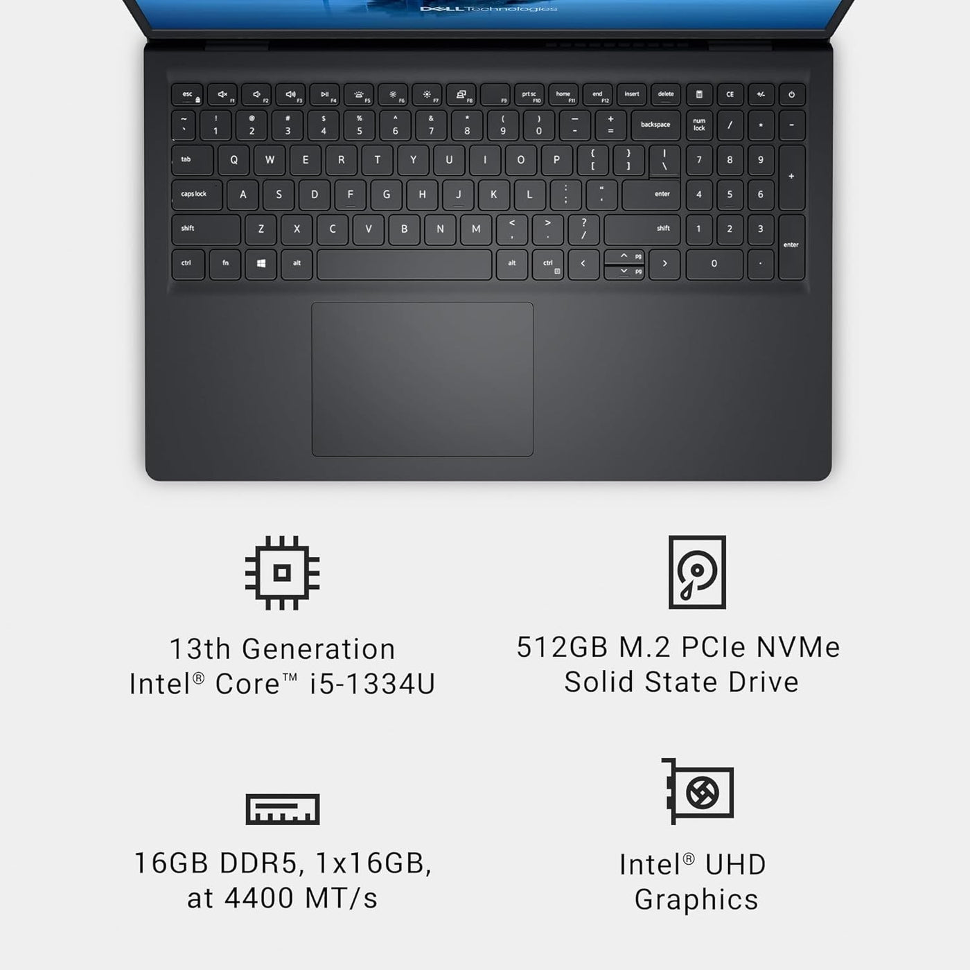 Dell 15 DC15250 15.6" Laptop Intel Core i5-1334U 16GB RAM 512GB SSD W11