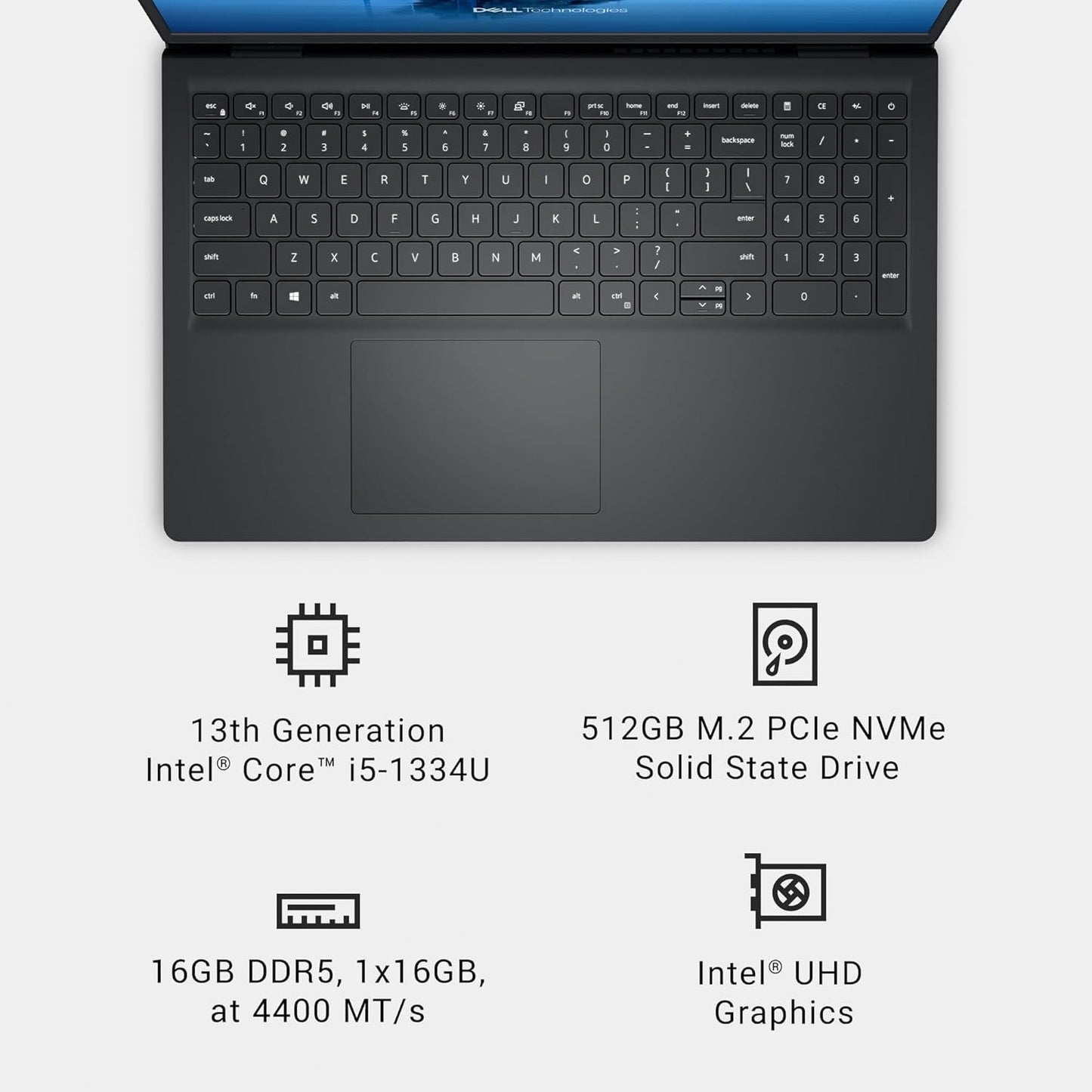 Dell 15 DC15250 15.6" Laptop Intel Core i5-1334U 16GB RAM 512GB SSD W11
