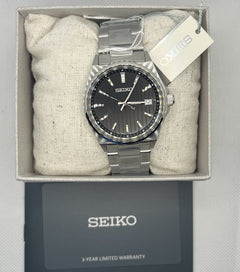 Seiko S Series Stainless Steel  Black Dial Watch SBTH005  - New W Papers