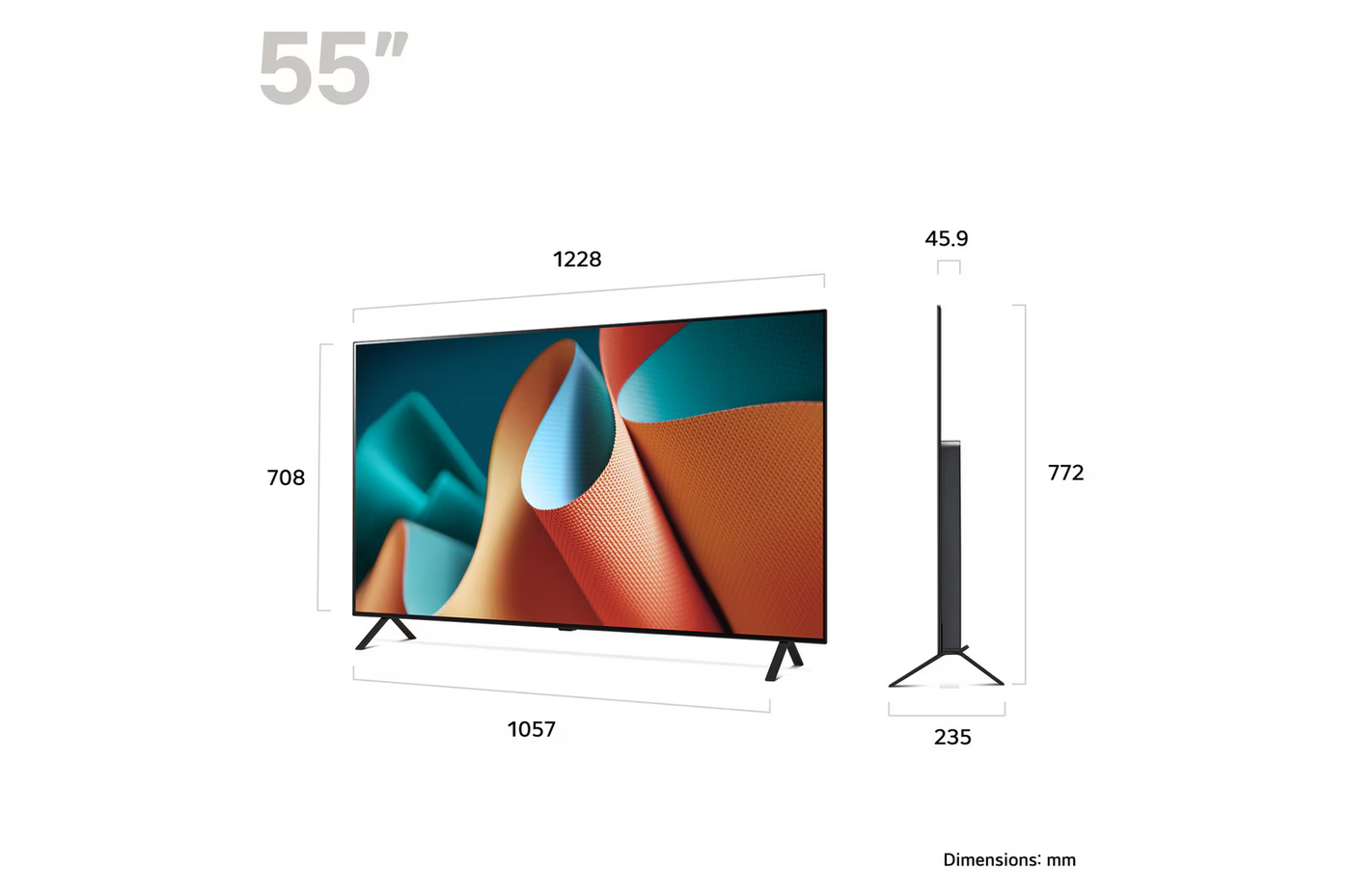 LG OLED55B4ELA 55 inch OLED AI B4 4K Smart TV α8 4K AI Processor - New&sealed
