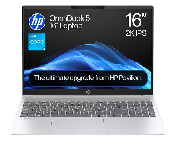 HP OmniBook 5 16" 2K Laptop - Intel Core i3, 8GB RAM, 512GB SSD - New&Sealed