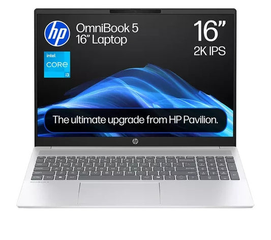 HP OmniBook 5 16" 2K Laptop - Intel Core i3, 8GB RAM, 512GB SSD - New&Sealed