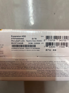 Seagate 20TB Expansion Hard Drive HDD USB 3.0 3.5inch STKP20000400-New&Sealed