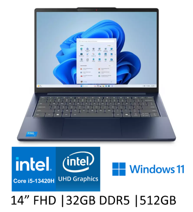 Lenovo Ideapad slim 5 14” Laptop (Intel i5, 32GB, 512GB SSD)-New&Sealed