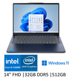 Lenovo Ideapad slim 5 14” Laptop (Intel i5, 32GB, 512GB SSD)-New&Sealed