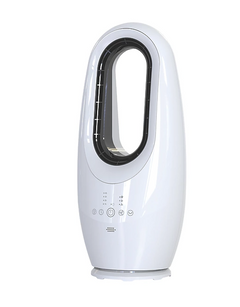 Bladeless 22-inch oscillating fan 1356m³/hr airflow, remote control & LED light