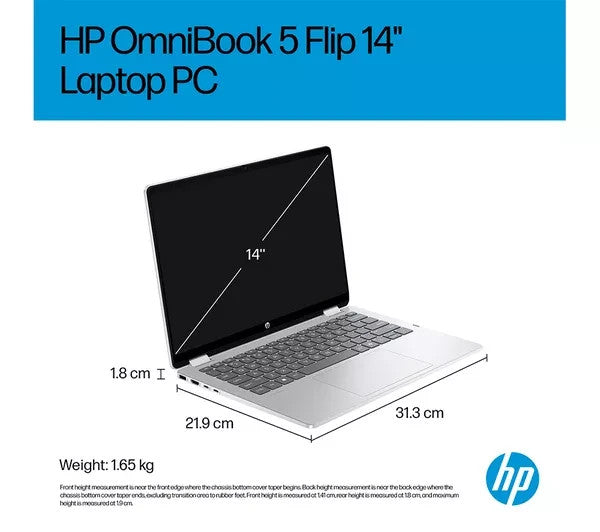 HP OmniBook 5 Flip 14" Laptop -Intel Core i3, 8GB, 512GB, Touchscreen-New&Sealed