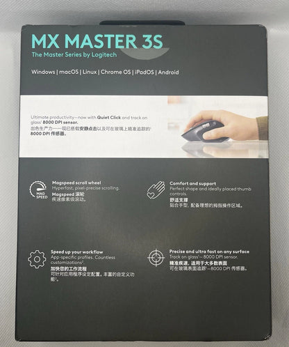 Logitech MX Master 3s Wireless Mouse -New & Sealed